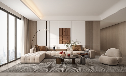 modern living room 3d model