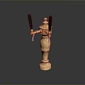 Golden Hardware Tool With Black Handles And Sturdy Metal Base Design