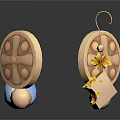 Cute Rabbit Ear Shaped Earrings With Yellow Flower Charms And Blue Sphere For Daily Use