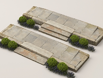 Chinese Stone Steps Stone Steps 3d model