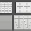 Different Garage Door Styles Including Grid Paneled Louvered and Z Shaped Designs