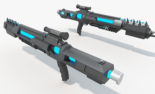 Submachine gun toy gun pistol game props 3d model