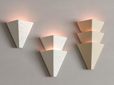 Stacked Gypsum Wall Lamp model