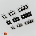 Modern LED Downlights and Spotlights with Various Styles for Interior Ceiling Lighting Design 3d model