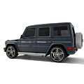 Mercedes G Class Dark Blue SUV With Boxy Design And Large Alloy Wheels