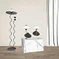 Modern lighting combination floor lamp 3d model