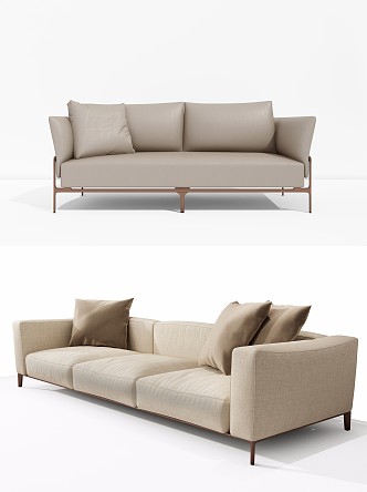 Nordic Combination Sofa Multiplayer Sofa Combination 3d model