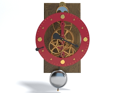 Style clock wall decoration pendant mechanical middle wall clock gear clock pendant model