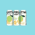 Canned Fresh Lime Flavored Beverage With 6% Alcohol 330ml Volume White Can Design