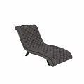 Grey Tufted Sofa Bench with Soft Velvet Upholstery and Decorative Stitched Edges