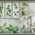 Decorative Lights With Various Plant Leaf Patterns And Green Designs For Interior Decor 3d model