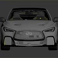 Silver Sports Car With Black Roof Yellow Accents Aerodynamic Kit And Large Wheels