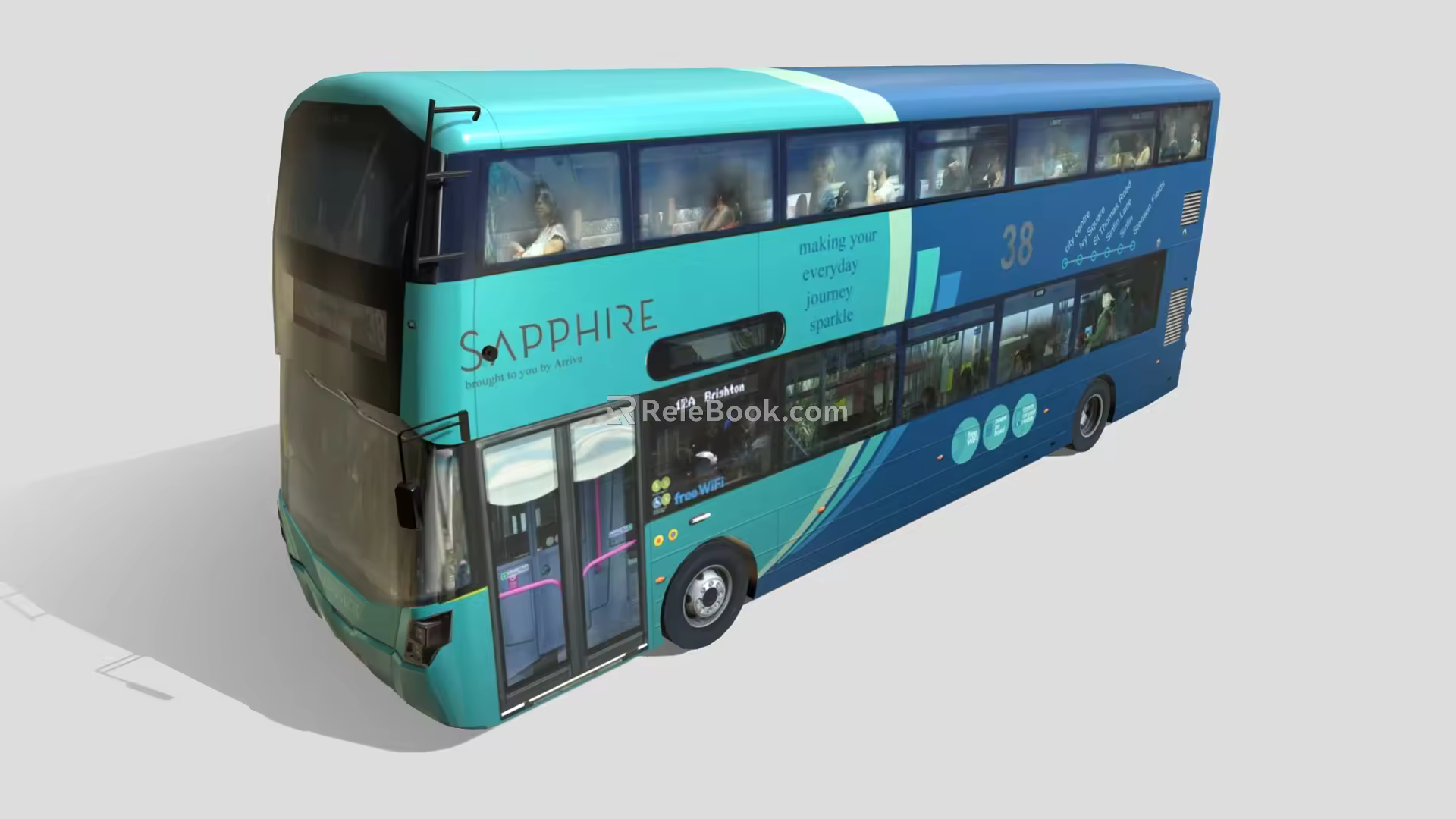 Wrightbus bus passenger car tourist bus double-decker bus low face number low model simple model film and television level 3d model