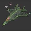 Advanced Fighter Jet With Gray Body And Yellow Cockpit Sleek Design And Attached White Components