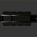 Modern Electronic Equipment Rack With Multiple Units And Green Indicator Lights