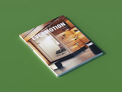 EVERMOTION Magazine Cover Featuring Interior Design Room With Wooden Elements And Furniture 3d model