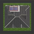 Cartoon Style Two Story House 3D Model with Gray Roof Yellow Walls and Green Lawn