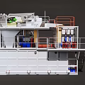 Industrial Structural Components With Metal Framework Platforms Railings And Equipment