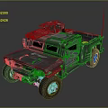 Military Style Armored Truck With Roof Equipment Antenna And Hardened Exterior