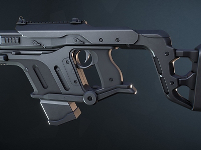 Weapon submachine gun model