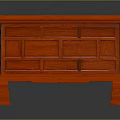 Red Wooden Cabinet With Multiple Drawers Classic Design Square Legs And Carved Details