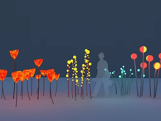 Modern atmosphere lamp star lamp lawn lamp 3d model