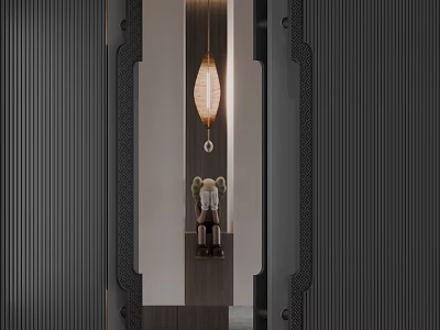 Modern Matte Black Door Handle With Sleek Minimalist Design For Interior Wooden Doors 3d model