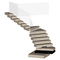 modern staircase indoor staircase 3d model