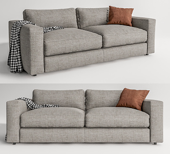 Modern double sofa 3d model