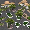 Modern Tree Pool Landscape Tree Pool Tree Pool Seat Flower Pool Seat 3d model