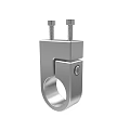 Stainless Steel Metal Clamp With Two Bolts Circular Hole And Side Knob