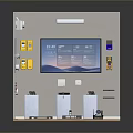 Modern Smart Home Control Panel Display With Touch Screens Buttons Sensors And Modules