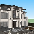 New Chinese Villa 3d model