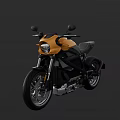 Orange Modern Motorcycle With Black Seat Stylish Headlight And Sleek Design