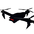 Black Quadcopter Drone With HD Camera For Mobile Digital Photography And Aerial Shots