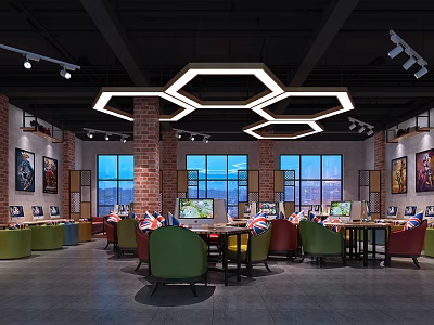 INDUSTRIAL LOFT Cafe 3d model