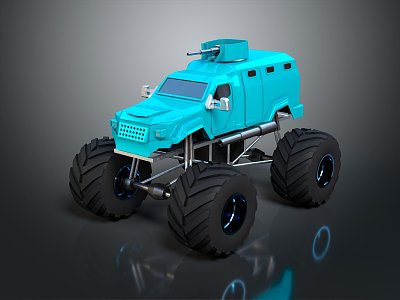 Modern Toy Car All-terrain Vehicle Four-wheeler Beach Car 3d model