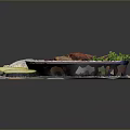 Delicious Pork Dishes with Dark Sauce Fresh Lettuce and Cucumber Slices on Tray