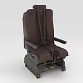 Brown Mechanical Seat With Safety Straps Metal Frame And Heavy Duty Construction
