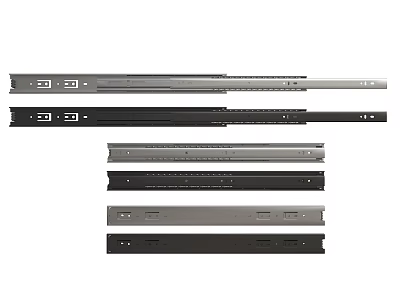 Various Color Drawer Slides With Different Designs For Furniture Hardware 3d model
