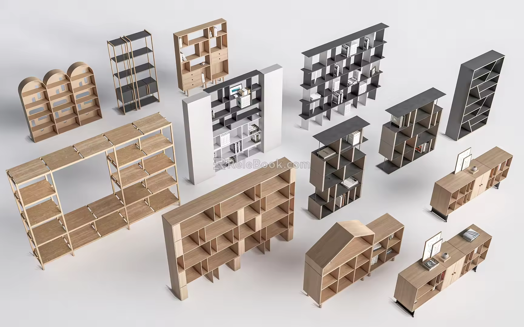 Decorative Rack Storage Rack Bookshelf Display Rack Bookcase 3d model