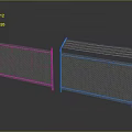 Metal Mesh Fence With Two Different Styles Stainless Steel Top Bars Reflective Surface Design