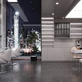 Sleek Modern Beauty Hair Salon Interior Design With Professional Styling Stations And Comfortable Reception Area