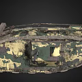 Military Camouflage Tank Weapon With Armored Tracks And Turret Structure