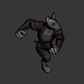 Playful Muscular 3D Cartoon Dog Character Running In Dynamic Energetic Pose