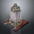Stone Sculpture Carving With Decorative Pedestal And Detailed Texture On Red Base
