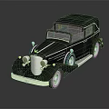 Vintage Black Classic Car With Chrome Accents Retro Headlights And Sleek Body Design