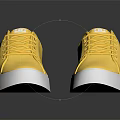 DC Yellow Casual Lace Up Shoes With White Sole And Yellow Upper Design