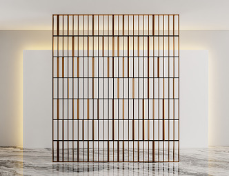 Modern Partition Metal Hollow Partition Metal Screen 3d model