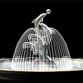 Elegant Garden Ornament Featuring Dolphin Sculpture With Multi tiered Water Streams And Circular Basin